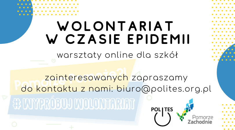Wolontariat w czasie epidemii – oferta warsztatów online dla szkół