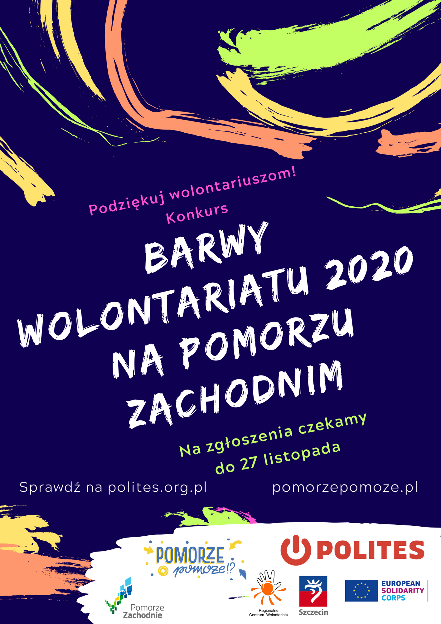 Podziękuj wolontariuszom – Barwy Wolontariatu 2020 na Pomorzu Zachodnim