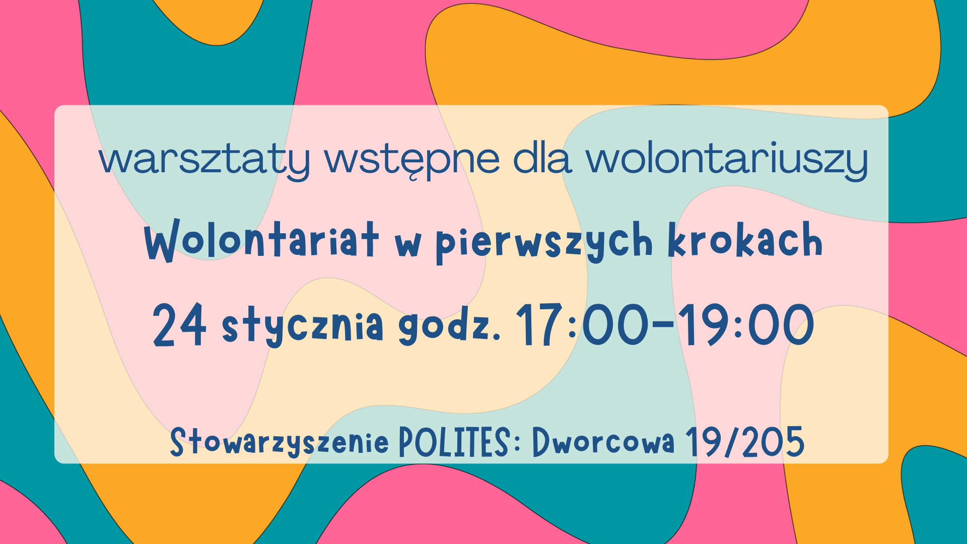 Warsztaty dla wolontariuszy | Wolontariat w pierwszych krokach| styczeń 2024 r.